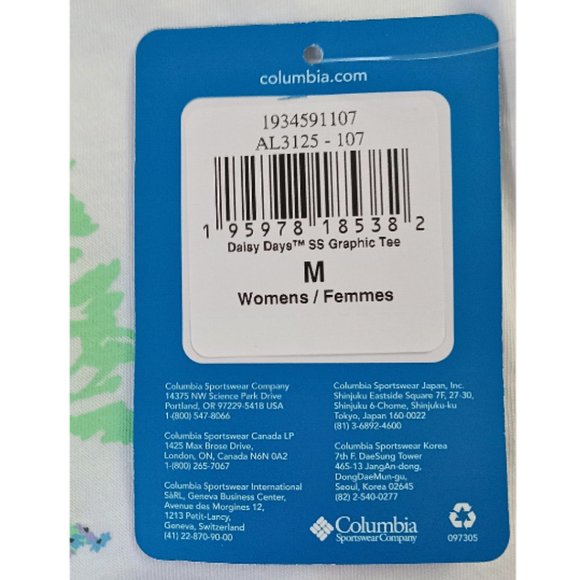 NWT Columbia T-shirt Size M - Picture 7 of 12